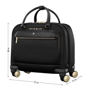 Samsonite Mobile Office Black Laptop, File, & Travel Bag with Gold Accents